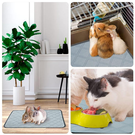 Mooydee 4 Pack Guinea Pig Cage Liners for C&C 2x1 Habitat Washable Guinea Pig Bedding Super Absorbent | Waterproof | Non Slip| Reusable Guinea Pig Pee Pads for Small Animals Cages-28 x 14 Inch