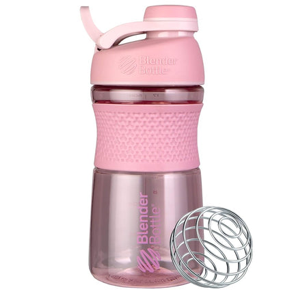 Bouteille shaker BlenderBottle SportMixer, parfaite pour les shakes protéinés et les boissons pré-entraînement, 828 ml, Rose