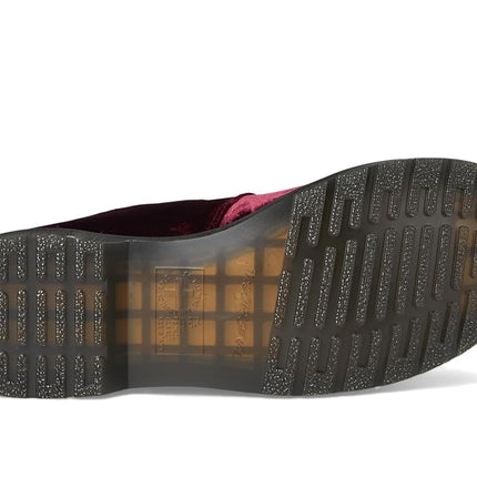 Dr. Martens Women's Vegan 8065 Mary Jane Flat, Cherry Red Velvet, 5