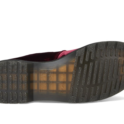 Dr. Martens Women's Vegan 8065 Mary Jane Flat, Cherry Red Velvet, 5