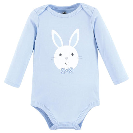 Hudson Baby Bodysuits de algodón de manga larga unisex para bebé, Hoppy Easter, 9-12 meses