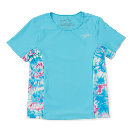 Speedo Girls' Uv Swim Shirt Short Sleeve Printed R