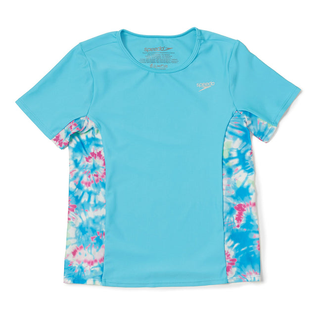 Speedo Girls' Uv Swim Shirt Short Sleeve Printed R