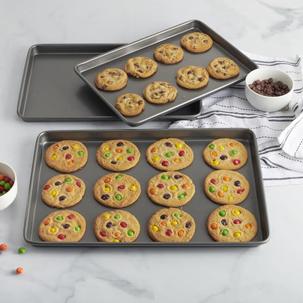 Good Cook Steel Nonstick Bakeware, 3 Piece Cookie Sheet Set