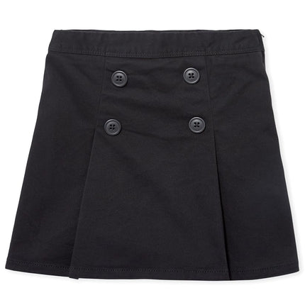 The Children's Place Girls' Uniform Button Skort Black 16