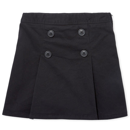 The Children's Place Girls Button Skort, Black Sin