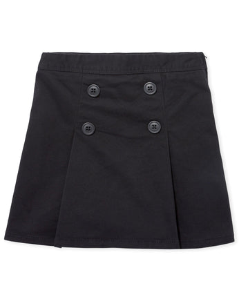 The Children's Place Girls Button Skirt, Black Sin