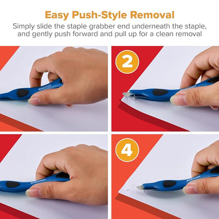 Bostitch Office Professional Push Style Easy Staple Remover, Blue (30000-BLUE)