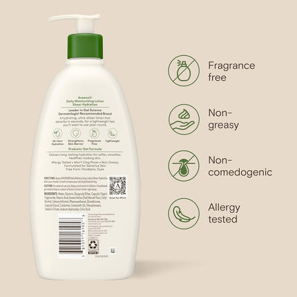 Aveeno Active Naturals Daily Moisturizing Lotion, Sheer Hydration 18 fl oz (530 ml)
