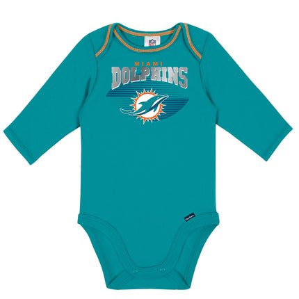 Gerber Unisex Baby Standard NFL Team 2 Pack Long Sleeve Onesie Bodysuit, Color, 18 Months