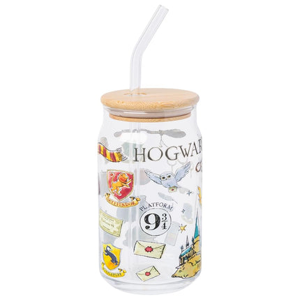 Silver Buffalo Harry Potter Glass Jar Tumbler with