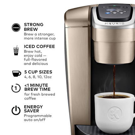Keurig K-Elite Single Serve K-Cup Pod Coffee Maker, Brushed Gold