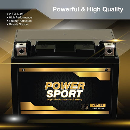 ExpertPower ETZ14S Powersport Replacement Battery (12v11.2AH YTZ14S 12V 11.2Ah)