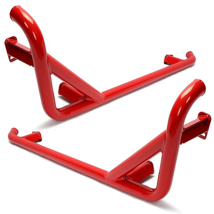 ALMULOO Barras Nerf Rock Sliders Par Compatible con Polaris RZR XP 1000 Turbo S 2014-2023, RZR 900/900 XC/S 900/S 1000 Puertas Laterales Izquierda Derecha - 2 Asientos Rojo