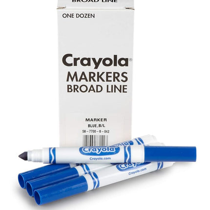 Crayola 12 Count Original Bulk Markers, Blue
