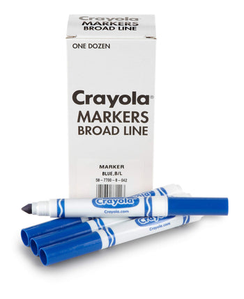 Crayola 12 Count Original Bulk Markers, Blue