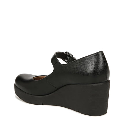 Naturalizer Women's Soul, Adore Mary Jane Wedge, Black, 11 Wide