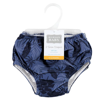 Hudson Baby Unisex Baby Swim Diapers, Tropical, 6-12 Months