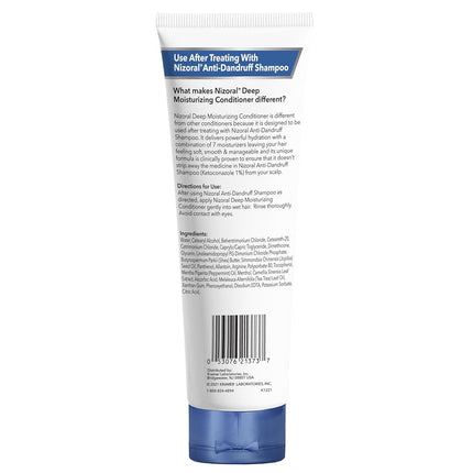 Nizoral Deep Moisturizing Conditioner with Mint & Tea Tree Oil for All Hair Types - Free of Sulfates, Parabens, Artificial Fragrances and Dyes, 9.4 oz