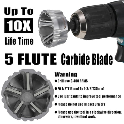 Vearter 13mm-35mm Deburring External Chamfer Tool with Carbide Blades