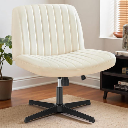 DUMOS Desk Chair No Wheels, Criss Cross Chair Wide