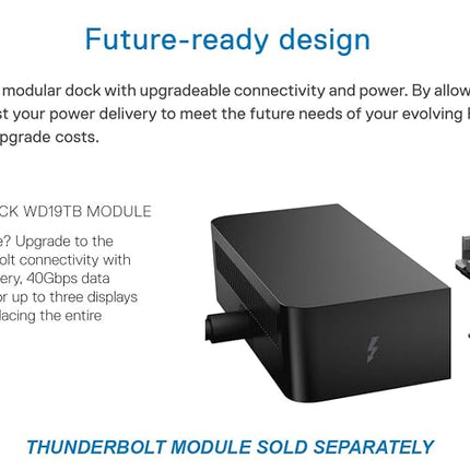 Dell WD19 180W Docking Station (with 130W Power Delivery) USB-C, HDMI, Dual DisplayPort - (Black) (KXFHC 0KXFHC 210-ARIQ)
