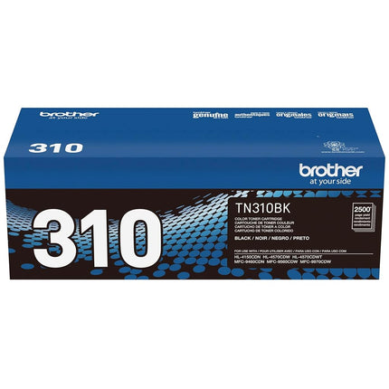 Cartucho de tóner negro láser a color Brother original TN310BK