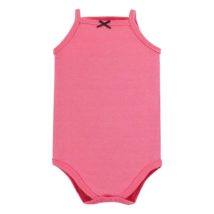Hudson Baby Unisex Baby Cotton Sleeveless Bodysuits, Tea Party, 6-9 Months