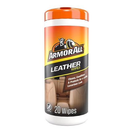 Armor All 10881 Leather Wipes - 20 Sheets