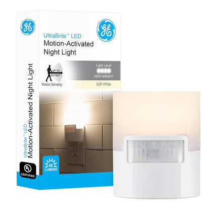 GE 12201 Ultra Brite Motion-Activated LED Light, White