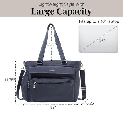 Baggallini Modern Laptop Tote, French Navy, One Size