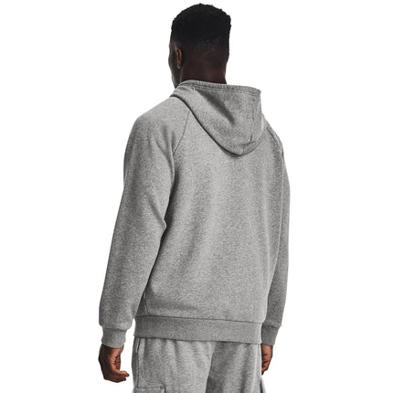Under Armour Mens Rival Fleece Zip Hoodie - Castlerock Light / /White - MD