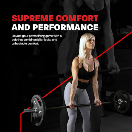 Hawk Sports Lever Belt Black Genuine Leather Powerlifting Men & Women Power Lifting 10mm Weightlifting Belt! (Black, Large)