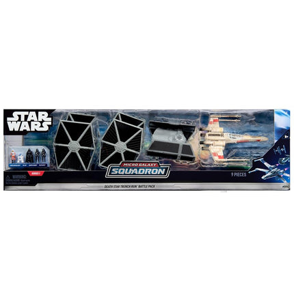 Star Wars Micro Galaxy Squadron DEATH STAR Trench Run Battle Pack - Four Vehicles plus Five Micro Figure Accessories (Amazon Exclusive)