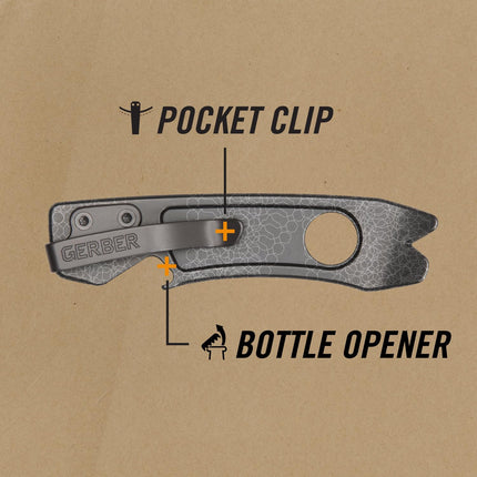 Gerber Gear Chonk 6-in-1 Multi-Tool - Pry Bar, Wire Stripper, Nail Puller, EDC Gear and Equipment - Micarta