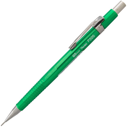 Crayon porte-mine Pentel Sharp, (0,5 mm), corps vert métallisé, boîte de 12 (P205MD)