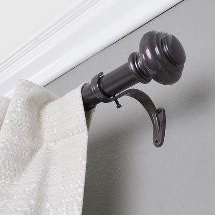 Decopolitan Curtain Rod Set, Steel, Bronze, 18 to 36-Inch