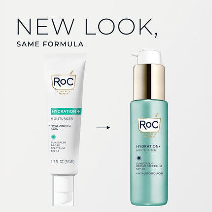 RoC Multi Correxion 1.5% Pure Hyaluronic Acid Anti Ageing Daily Face Moisturiser with Broad Spectrum Sunscreen SPF 30 (1.7 oz) + RoC Retinol Wrinkle Smoothing Capsules (7 CT), Skin Care for Women and