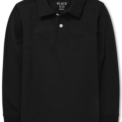 The Children's Place Boys' Long Sleeve Pique Polo,