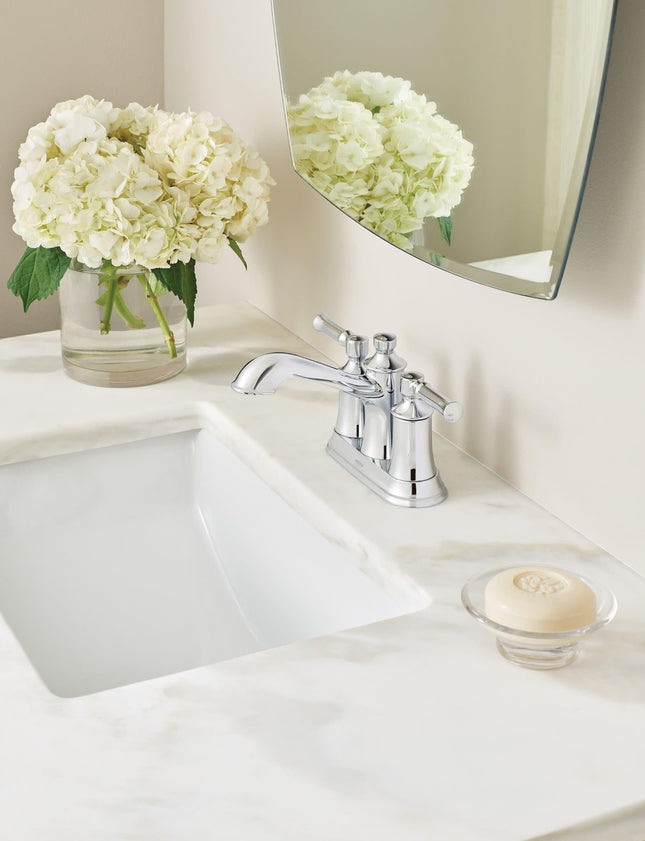 Moen 6802 Dartmoor Two-Handle Low Arc Bathroom Faucet, Chrome