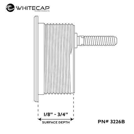 Whitecap T-Handle Latch - Nylon Black/Black - Locking