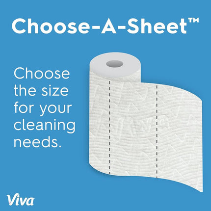Viva Multi-Surface Cloth Paper Towels, Task Size - 12 Super Rolls (2 Packs of 6) - 81 Sheets Per Roll