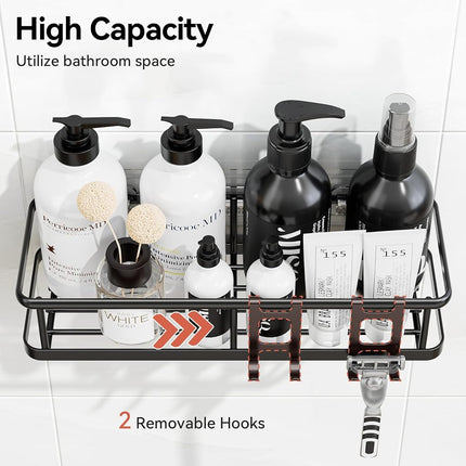 YASONIC Shower Caddy, 100% Rustproof Shower Shelves for Inside Shower, No Drilling Bathroom Organizers and Storage, 6 Pack Large Capacity Bathroom Caddy for Kitchen & Home Decor