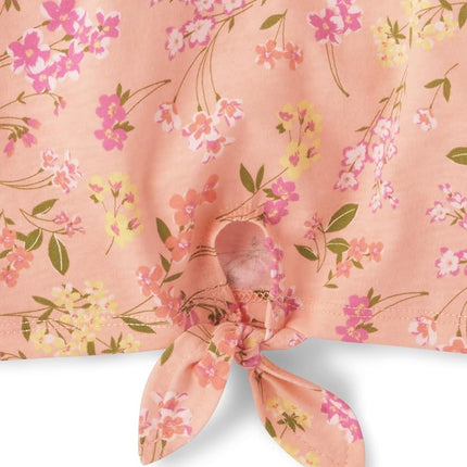 The Children's Place Bebé Niña Blusa con Manga de Volantes, Floral Damasco, 6-9 Meses
