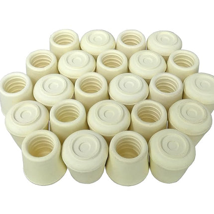 Shepherd Hardware 9752 5/8-Inch Rubber Leg Tips, 24-Pack, Off White