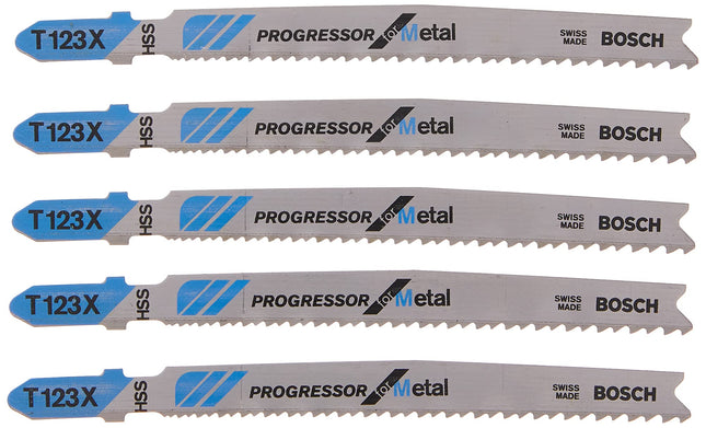 Bosch T123X 5 Pieces 4 in. 10-24P TPI Progressor f
