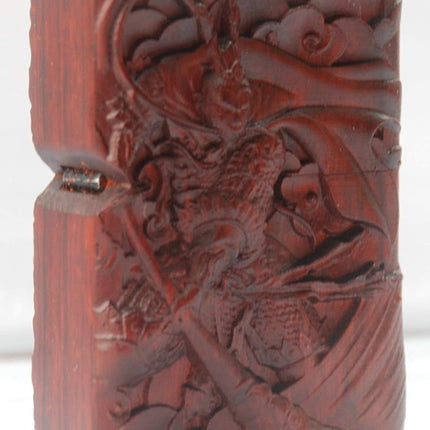 Natural Huanghuali Rosewood Carving Lighter Shell Box for Zippo Module (Monkey King 1#)