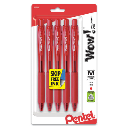 Pentel Of America Red WOW Retractable Ballpoint Pe