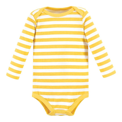 Hudson Baby Unisex Baby Cotton Long-Sleeve Bodysuits, Hola Ladies 3-Pack, Preemie, Hola Ladies 3-pack, Preemie