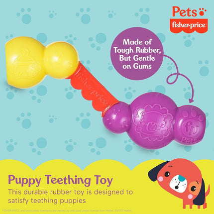 Fisher-Price for Pets Key-9 Teething Ring for Puppies | Dog Chew Toy for Puppies, Puppy Teething Toy, Puppy Teether | Puppy Toys, Cute Puppy Gift Toys